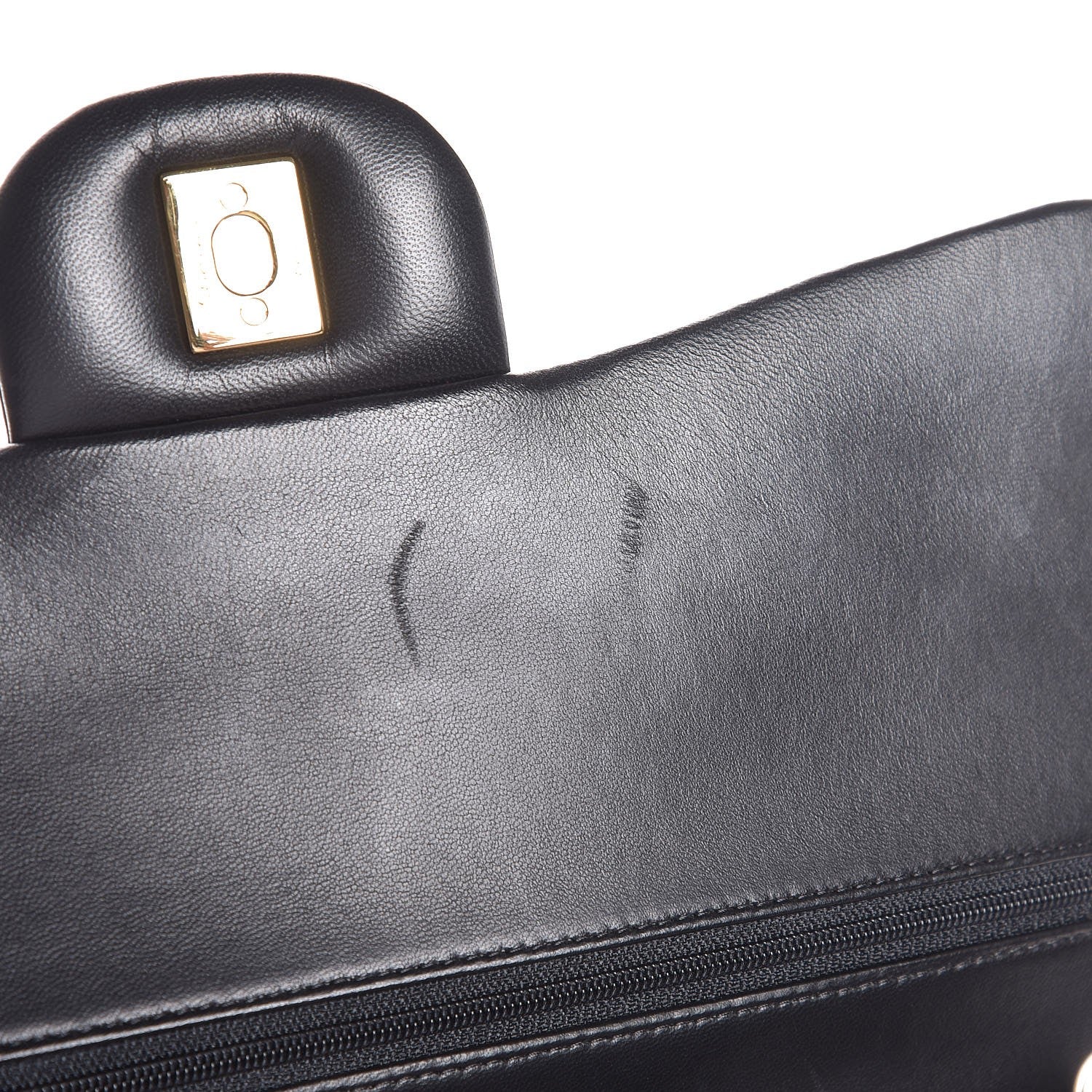 Chanel Lambskin Quilted Jumbo Double Flap Black 9 of 9