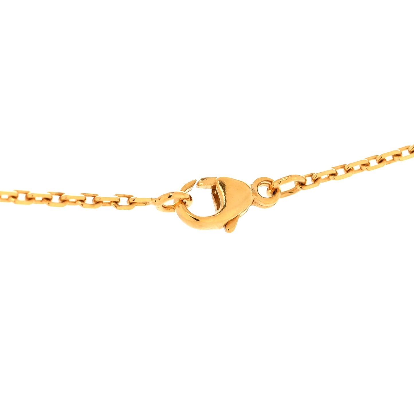 Lacquered Gold Mini Pop H Pendant Necklace Black