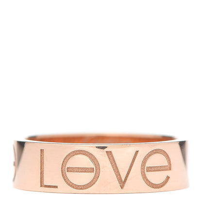 Cartier 18K Pink Gold 5.5mm Engraved LOVE Ring 51 5.75 1 of 6