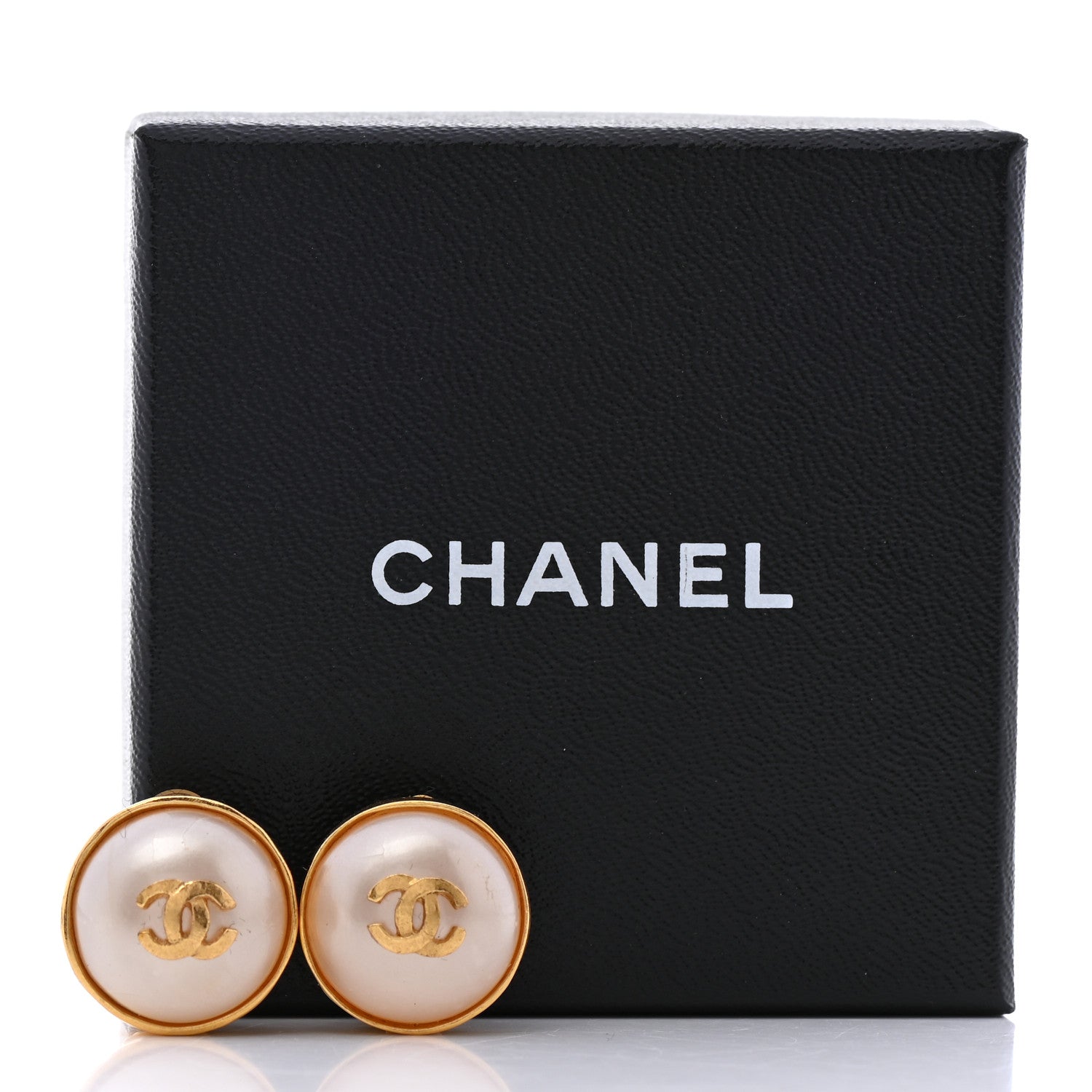 Chanel Pearl CC Clip On Earrings Gold 5 of 5