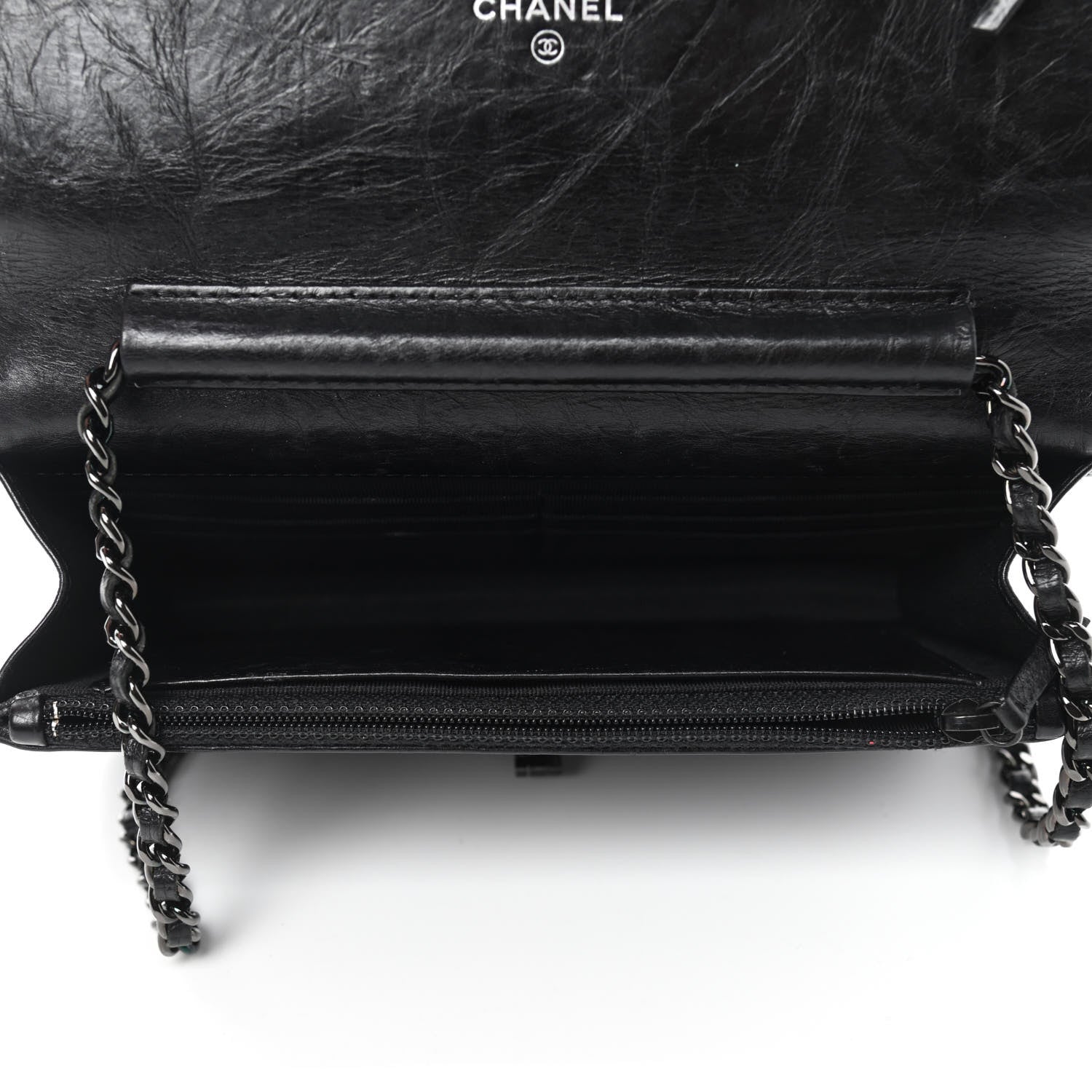 Chanel Aged Calfskin Quilted Reissue Wallet On Chain WOC So Black 3 of 4