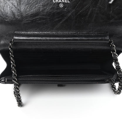Chanel Aged Calfskin Quilted Reissue Wallet On Chain WOC So Black 3 of 4