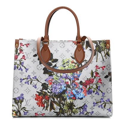 Louis Vuitton Metallic Monogram LV Garden OnTheGo MM Silver 1 of 9