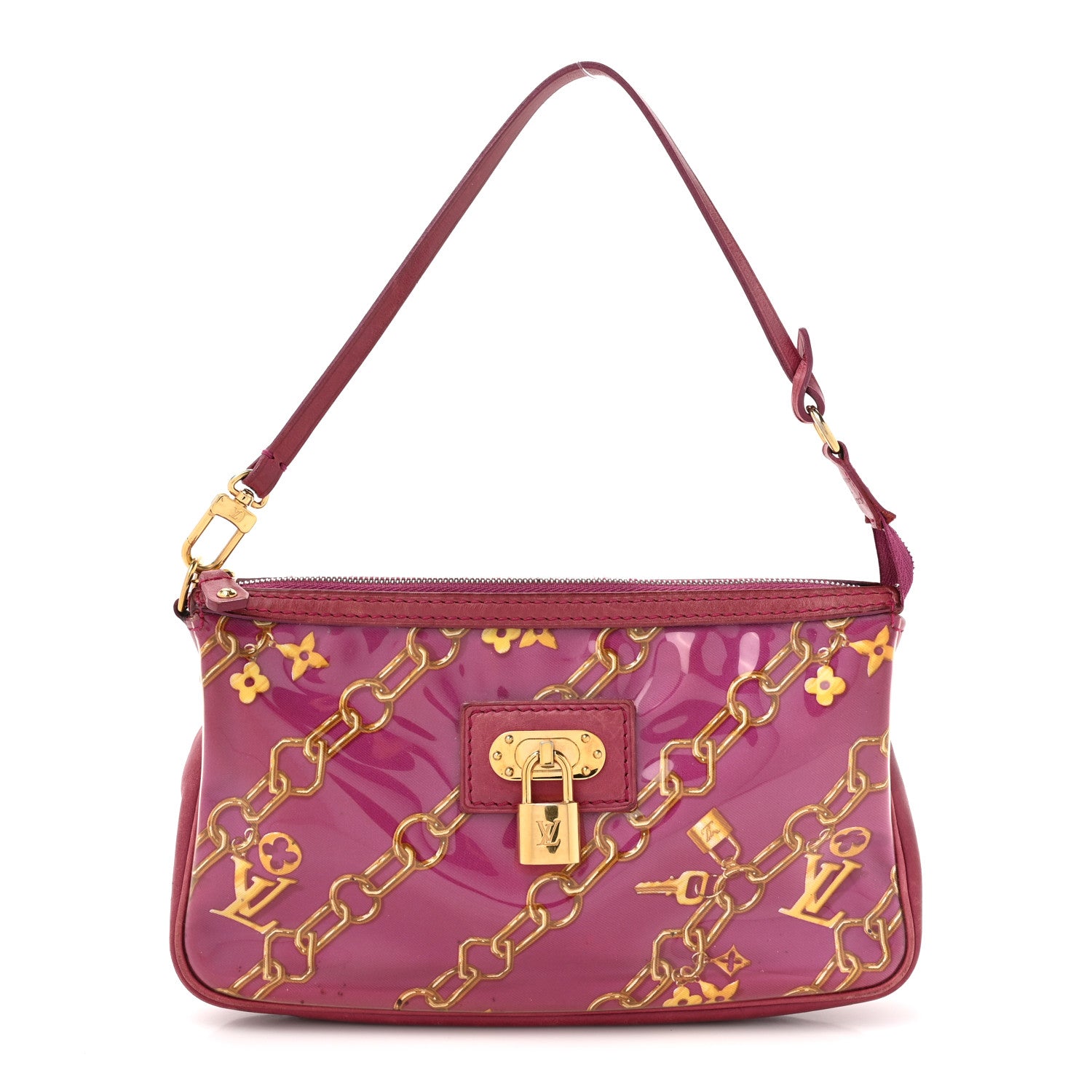 Louis Vuitton Monogram Charms Pochette Accessories Bag Fuchsia 1 of 18