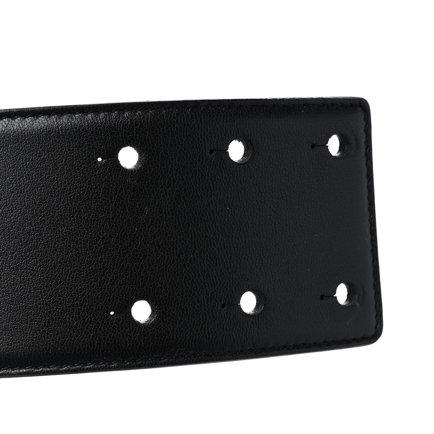 Saint Laurent Calfskin Crystal Monogram Belt 70 28 Black 6 of 6