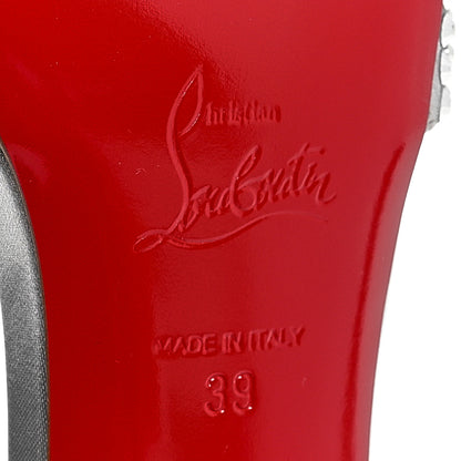Christian Louboutin Suede Metallic Kid Lambskin Strass Mariza Is Back 85 Sandals 39 Silver 7 of 8