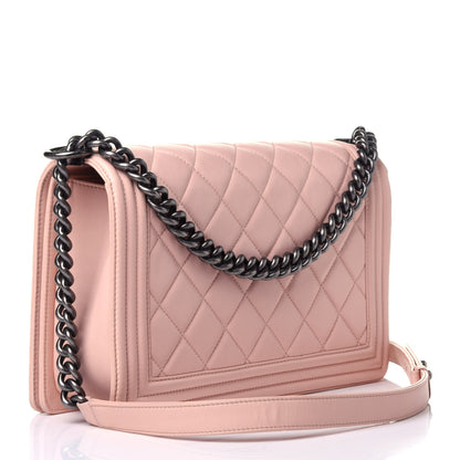 Chanel Calfskin Quilted New Medium Boy Flap Light Pink 3 of 11
