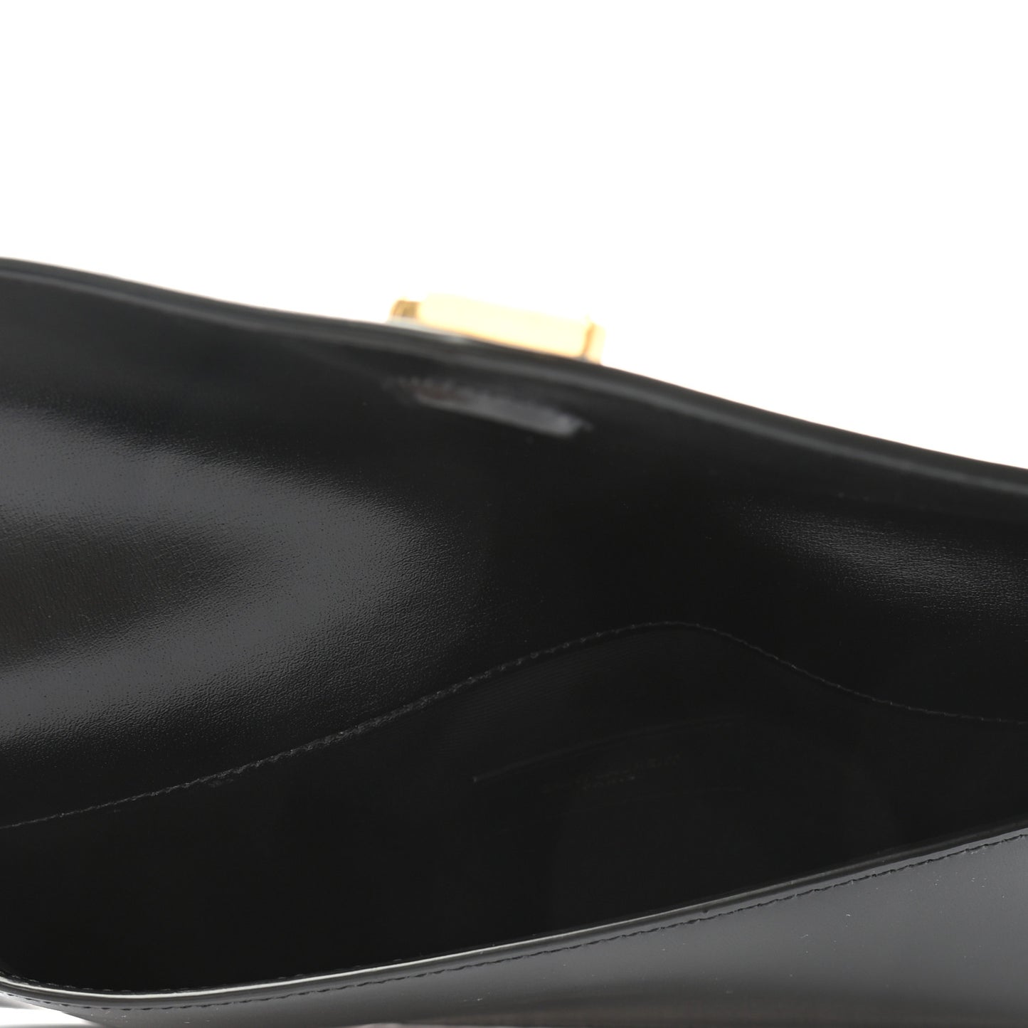 Smooth Shiny Calfskin Monogram Uptown Pouch Black