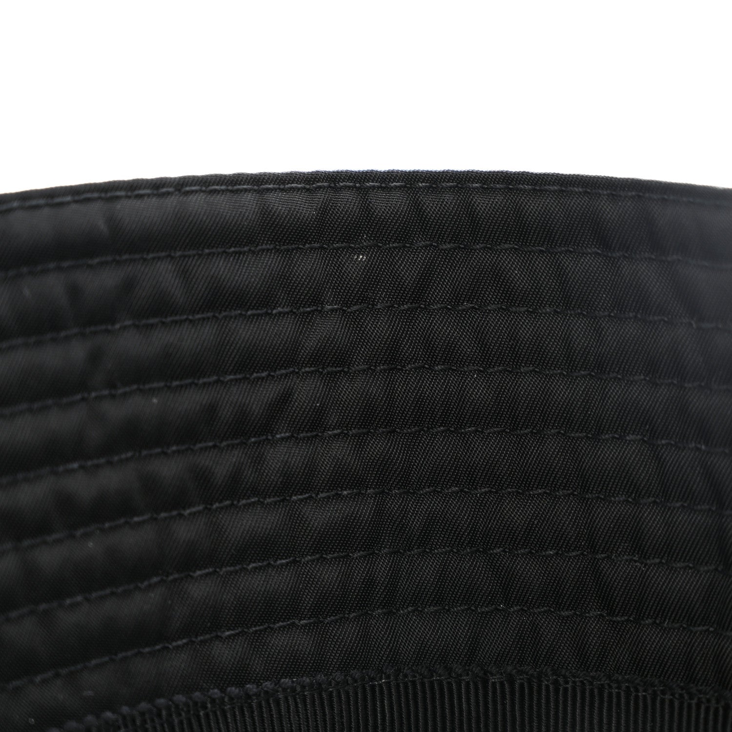 Prada Re-Nylon Metal Triangle Logo Womens Bucket Hat M Black 8 of 10