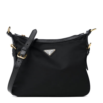Prada Tessuto Nylon Saffiano Crossbody Bag Black 1 of 4