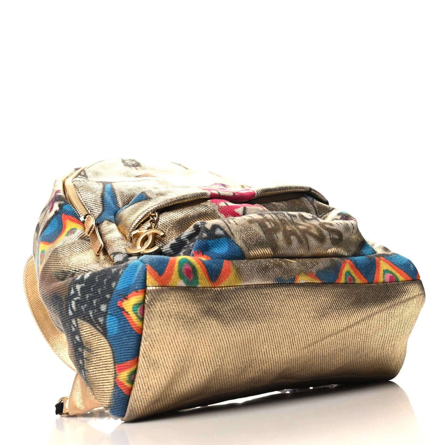 Graffiti Printed Canvas Street Spirit Backpack Multicolor