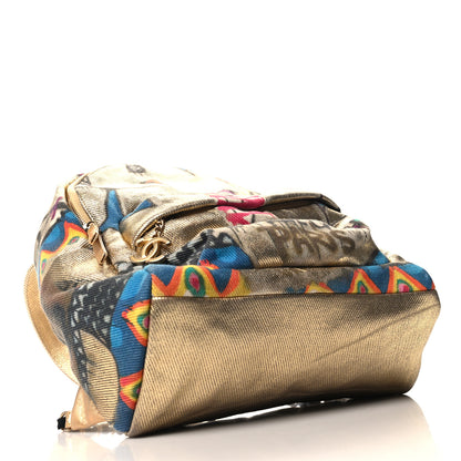 Chanel Graffiti Printed Canvas Street Spirit Backpack Multicolor 4 of 10