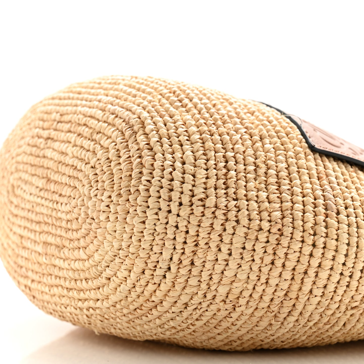 Raffia Mini Slit Tote Bag Natural Tan