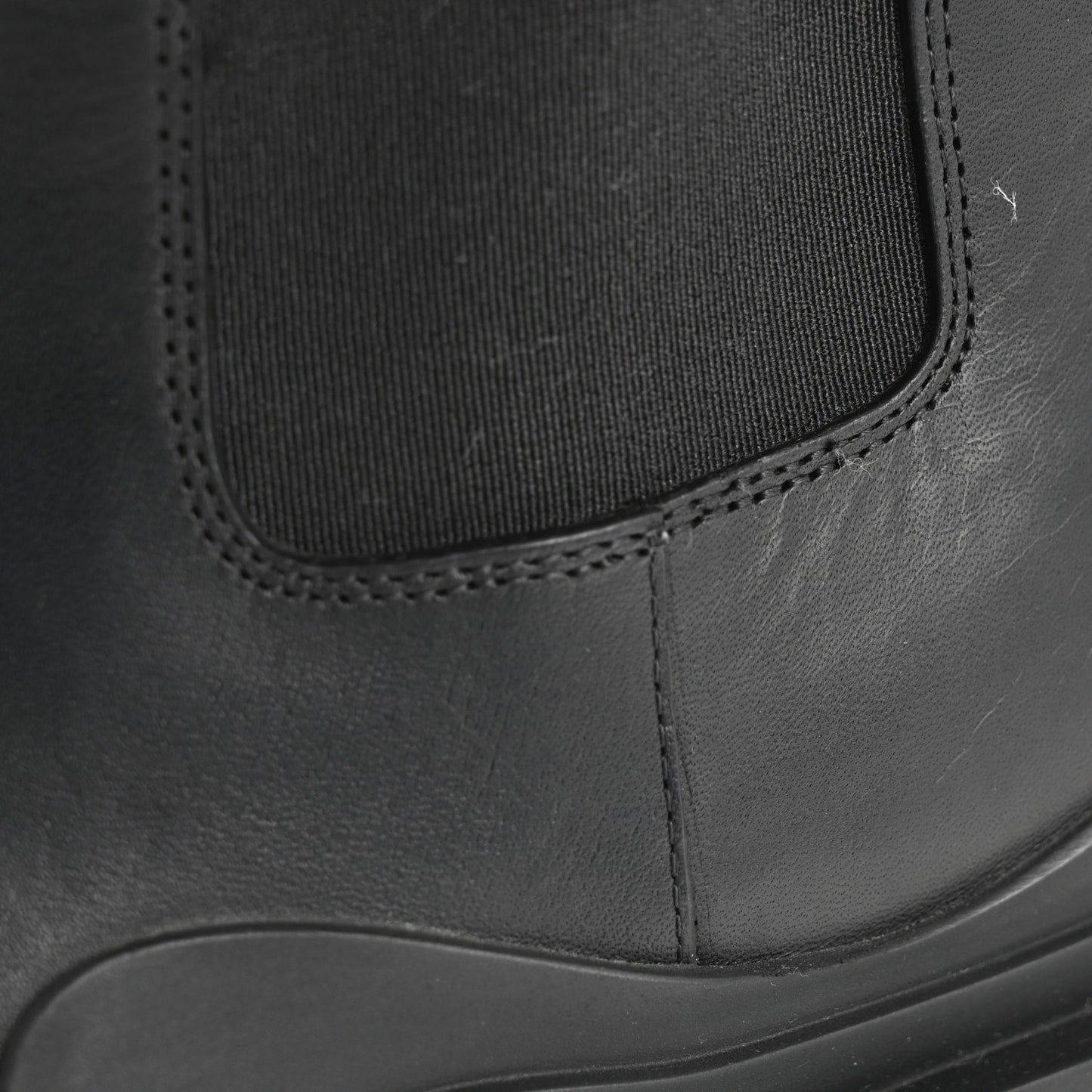 Calfskin The Tire Chelsea Boots 39 Black Green
