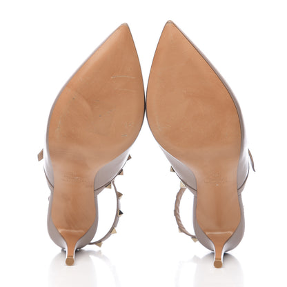 Valentino Garavani Nappa Rockstud Ankle Strap High Heel Mules 39 Poudre 5 of 10