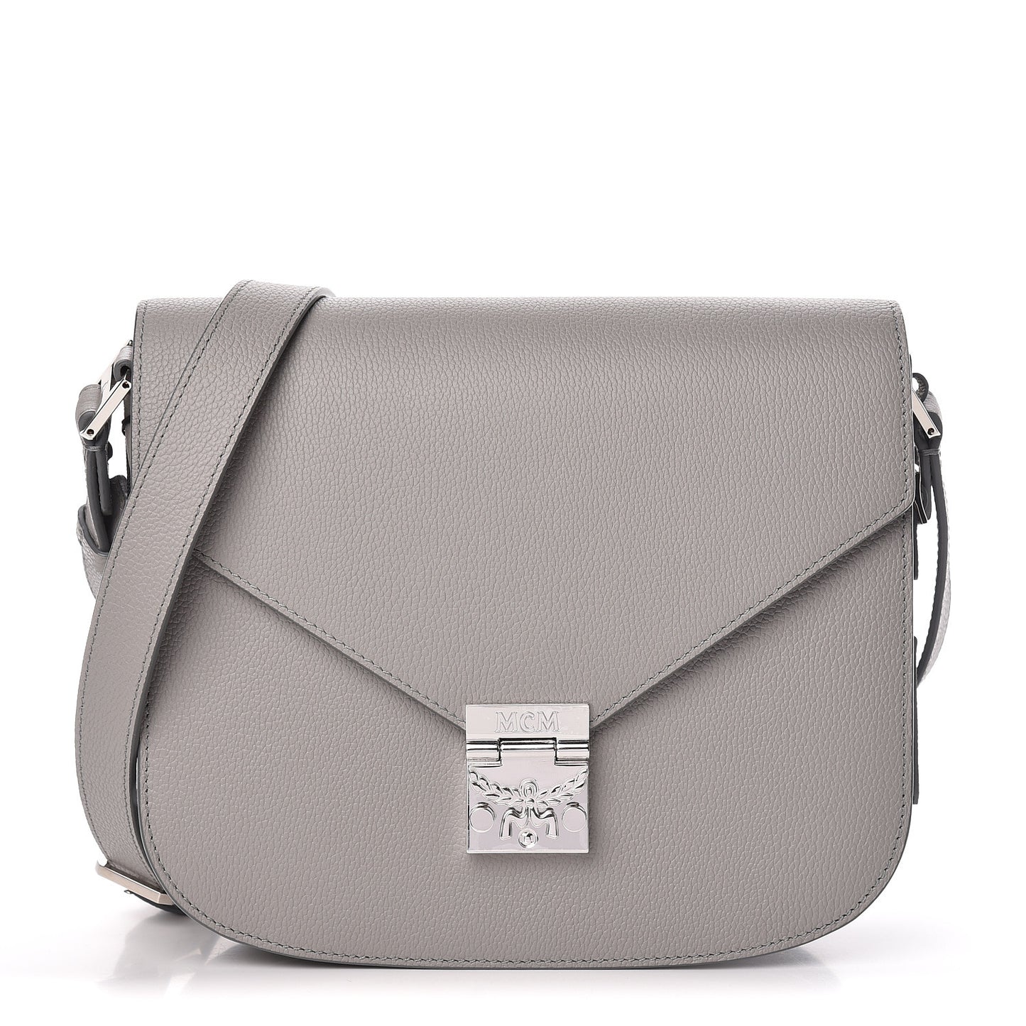 Grained Calfskin Patricia Park Avenue Crossbody Bag Arch Grey