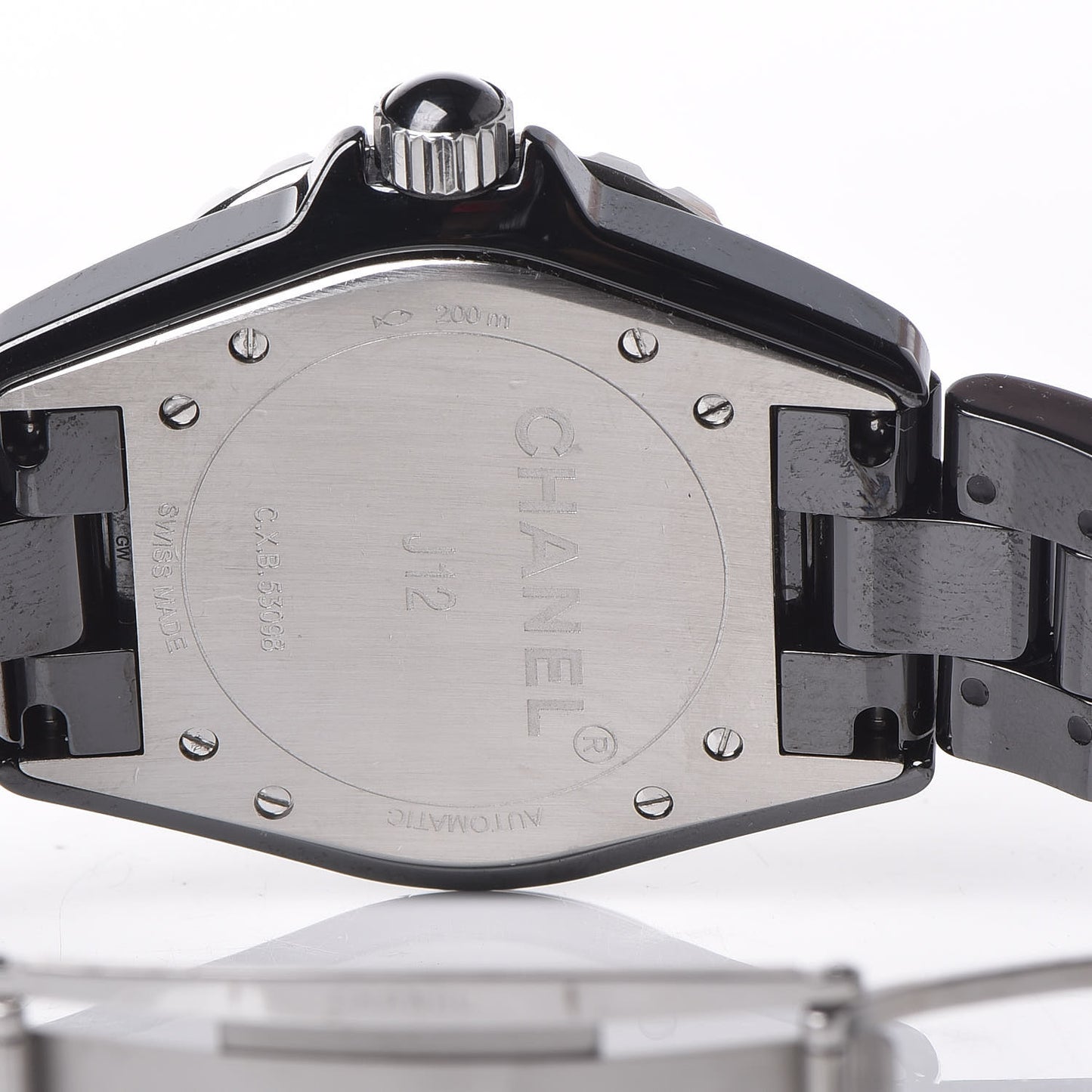 Stainless Steel Ceramic 38mm J12 Automatic Watch Black
