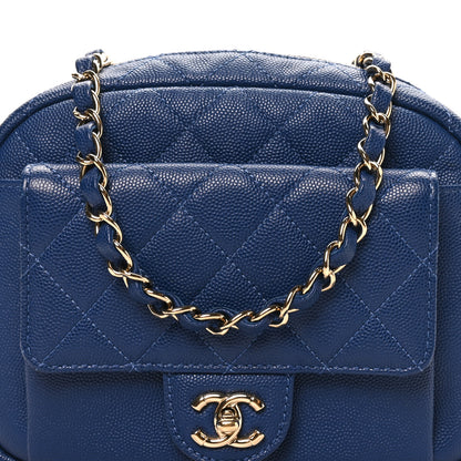 Chanel Caviar Quilted CC Day Camera Case Blue 8 of 10