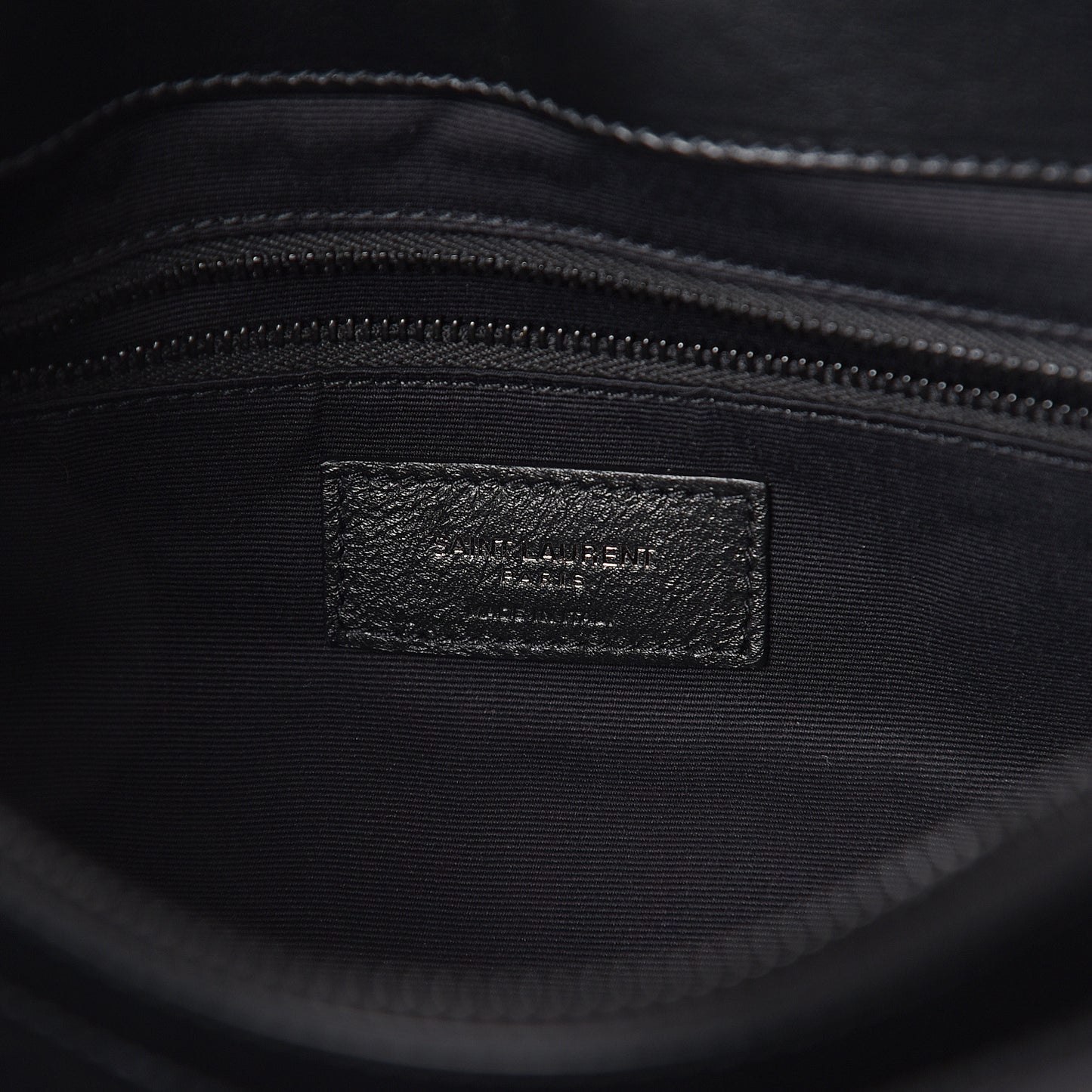 Calfskin Y Quilted Monogram Medium Loulou Chain Satchel Black