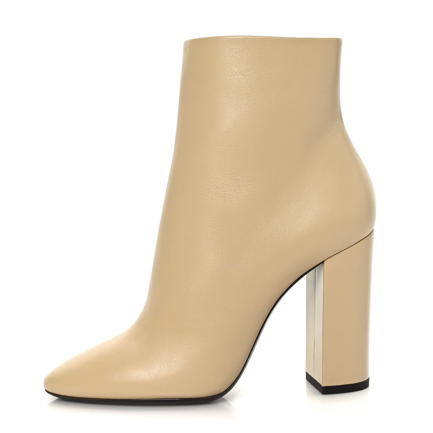 Nappa Vendome Loulou Ankle Zip Boots 37 Beige