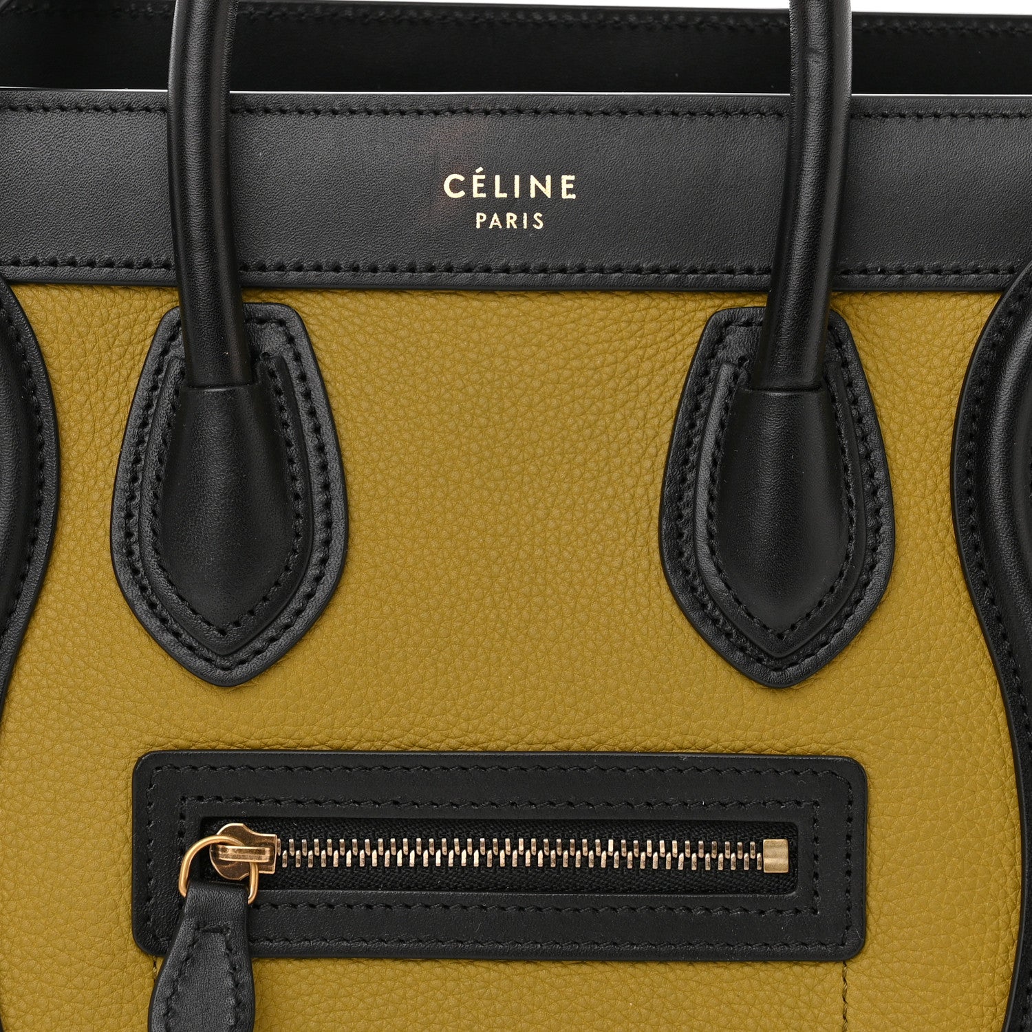 Celine Baby Grained Calfskin Nubuck Nano Tri-Color Luggage Olive 7 of 12