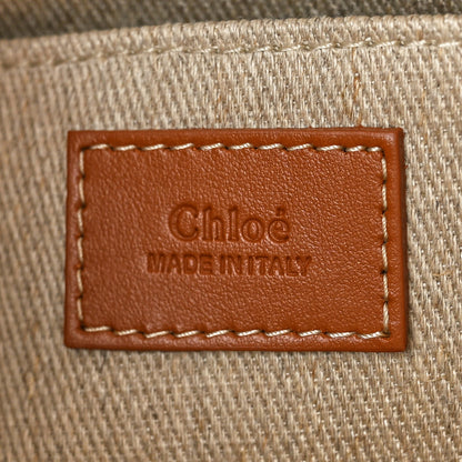 Chloe Linen Calfskin Medium Woody Ribbon Tote Soft Tan 6 of 9