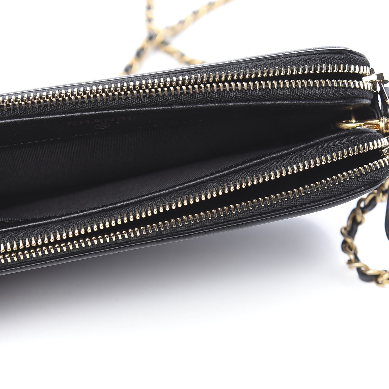 Chanel Caviar Quilted CC Filigree Clutch With Chain Black 6 of 14