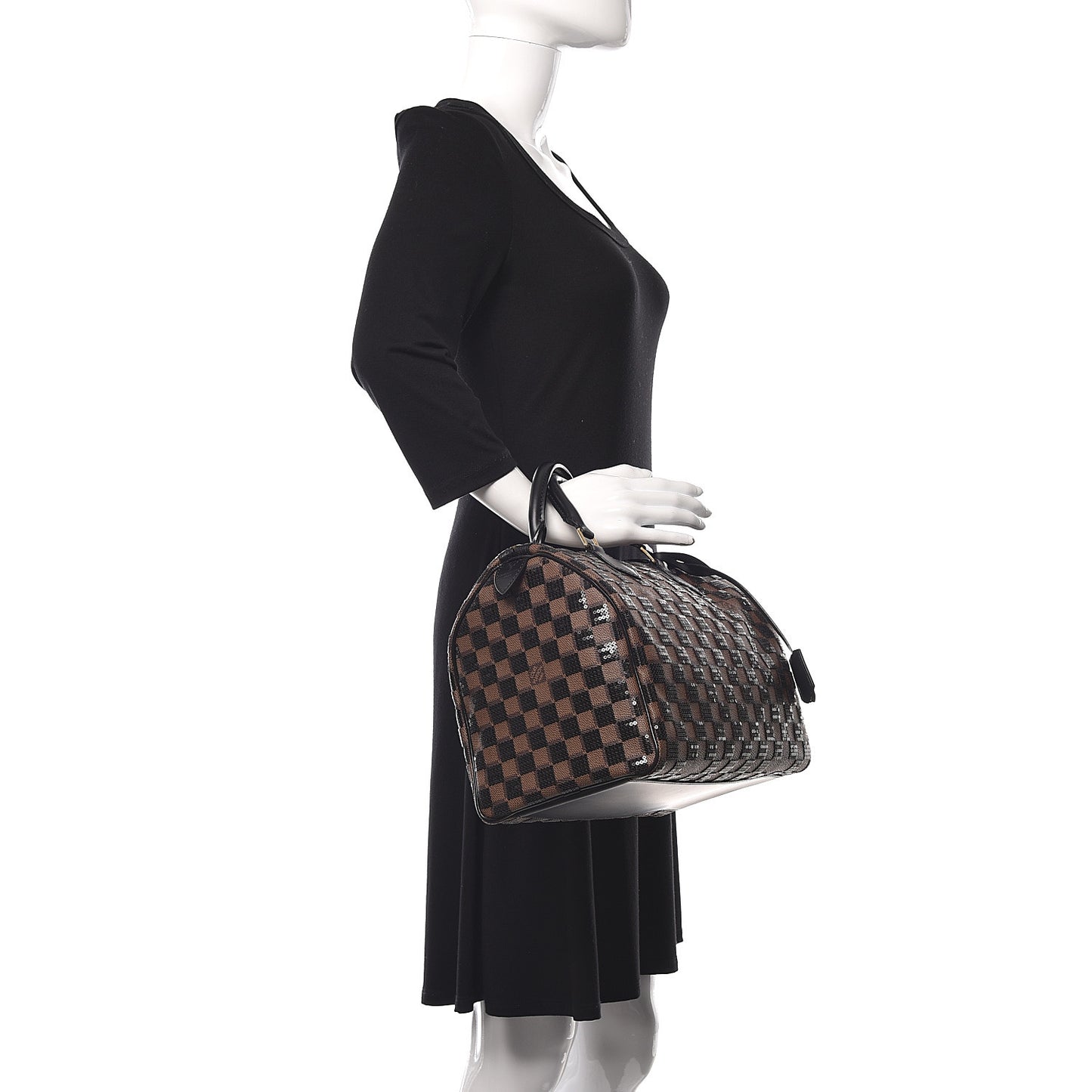 Damier Paillettes Speedy 30 Black