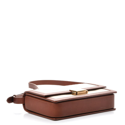 Saint Laurent Linen Calfskin Medium Bellechasse Beige Cognac 4 of 10