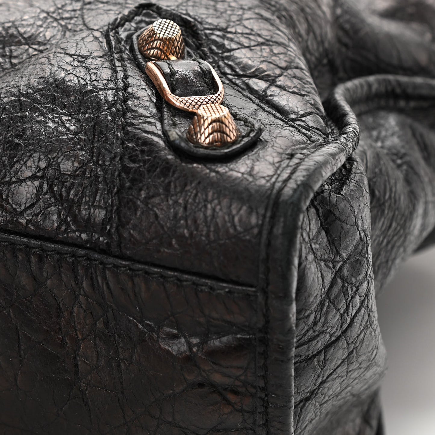 Agneau Giant 12 Rose Gold Hardware City Black