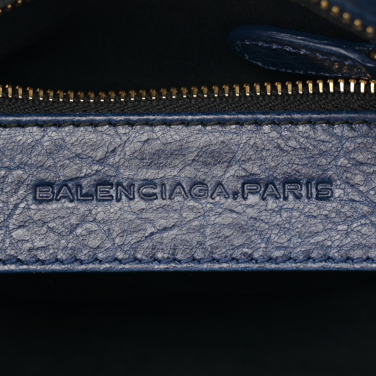 Balenciaga Agneau Giant 12 Gold Hardware Mini City Bleu Mineral 7 of 14