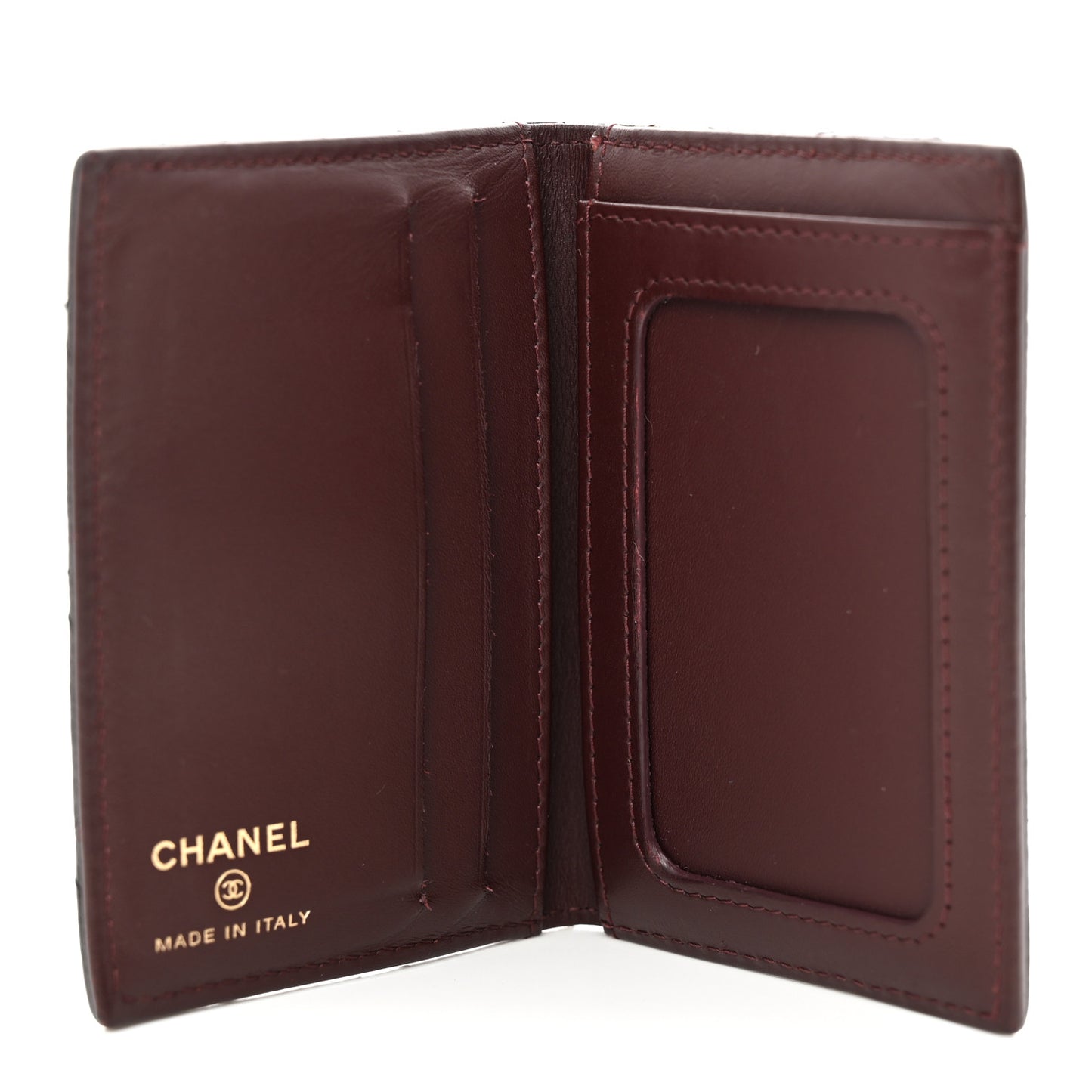 Caviar Quilted Card Holder Wallet Black