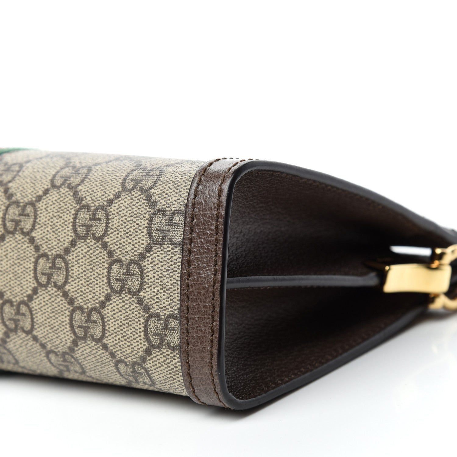 Gucci GG Supreme Monogram Web Small Ophidia Chain Shoulder Bag Brown 7 of 12