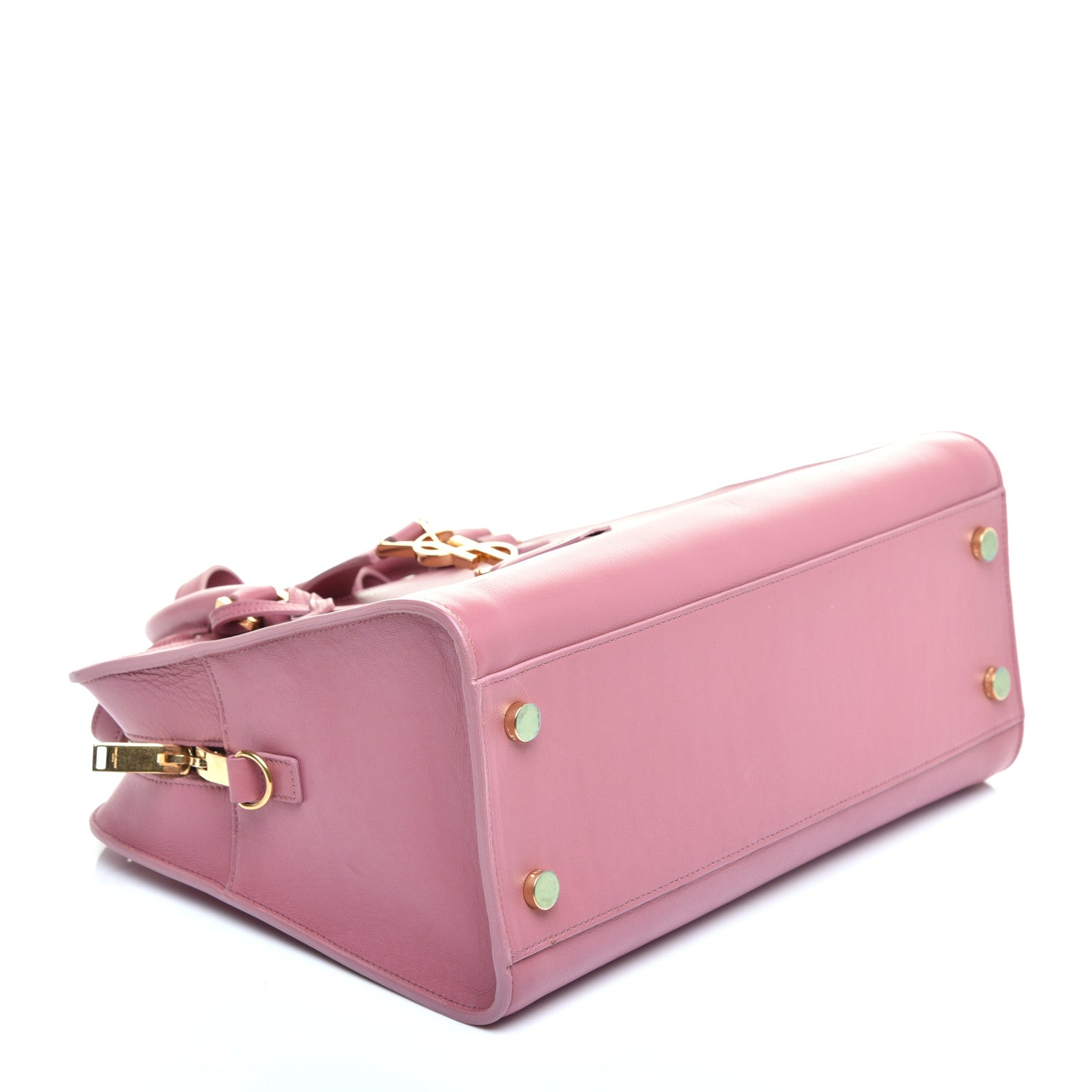 Saint Laurent Calfskin Small Monogram Cabas Vieux Rose 4 of 8
