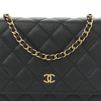 Chanel Caviar Quilted Wallet on Chain WOC Black 8 of 11