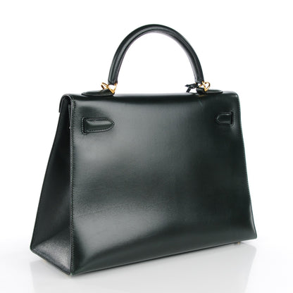 Hermes Box Kelly Sellier 32 Vert Fonce 3 of 28
