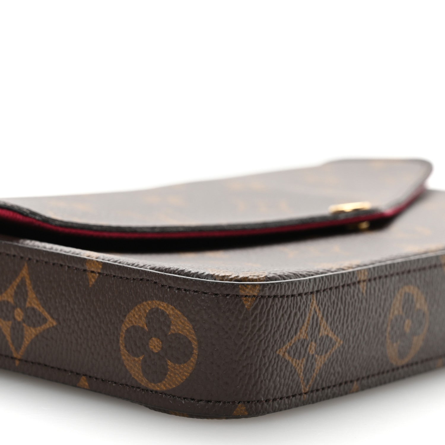 Louis Vuitton Monogram Pochette Felicie Chain Wallet Fuchsia 9 of 11