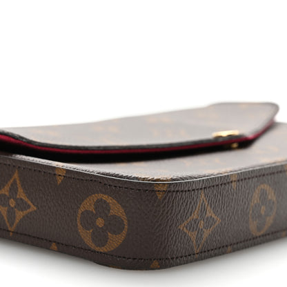 Louis Vuitton Monogram Pochette Felicie Chain Wallet Fuchsia 9 of 11