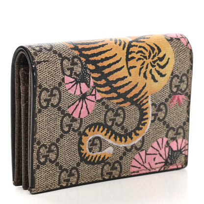 Gucci GG Supreme Monogram Bengal Card Case Beige Pink 3 of 6