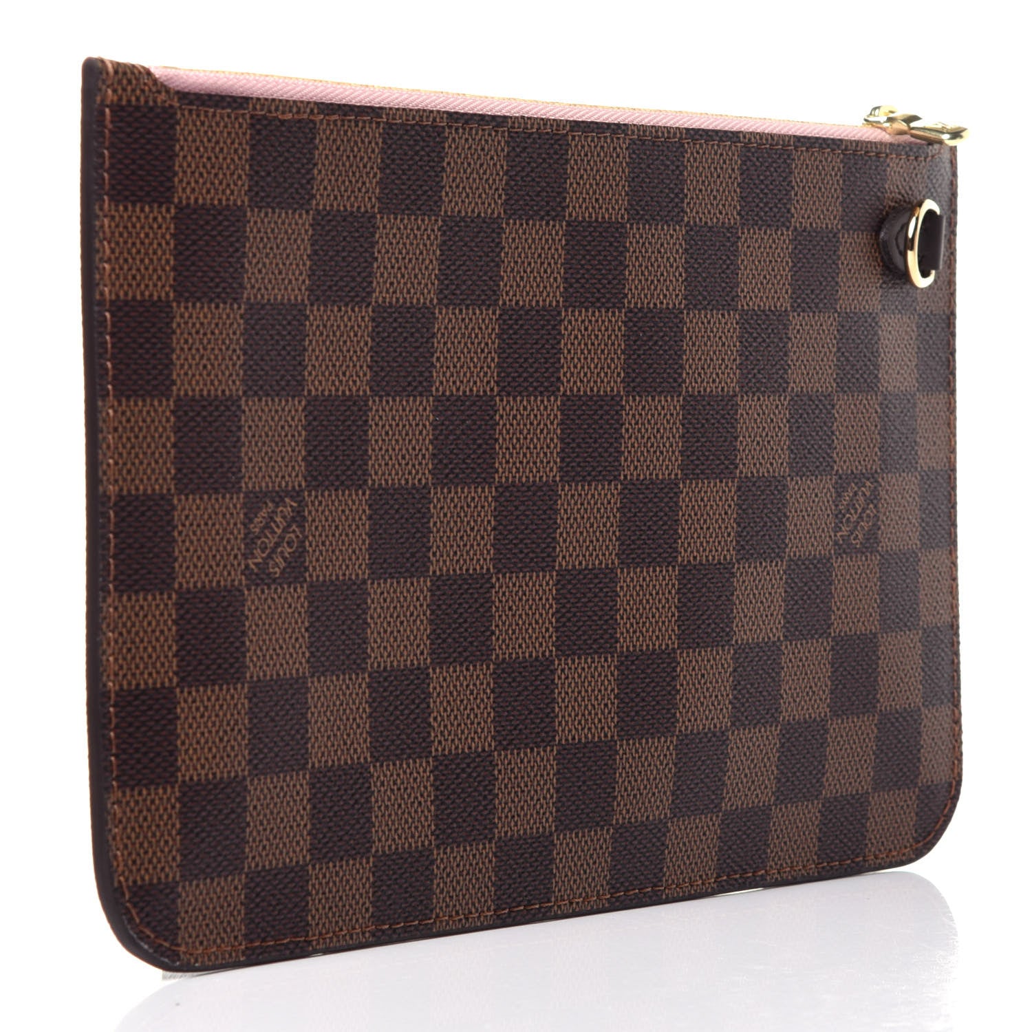 Louis Vuitton Damier Ebene Neverfull MM GM Pochette Rose Ballerine 3 of 9