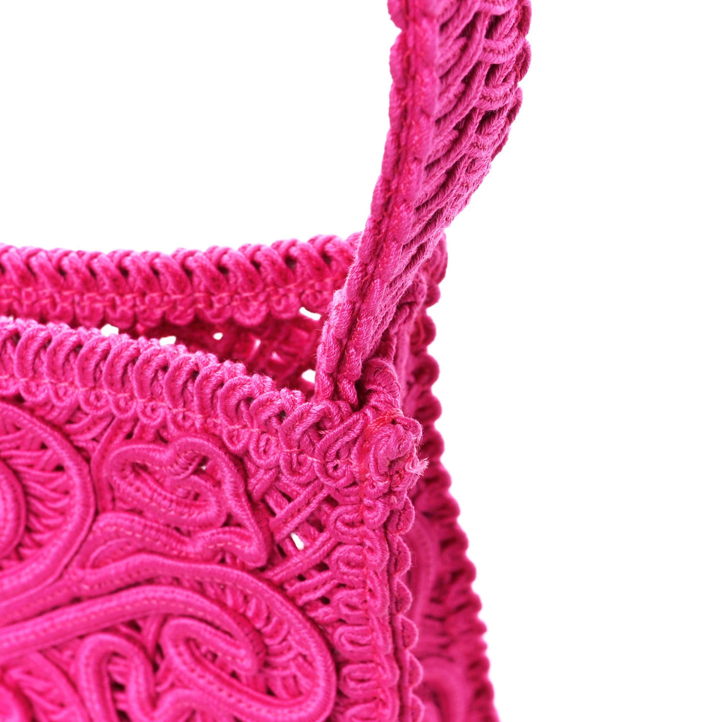 Cordonetto Lace Shoulder Bag Fuchsia