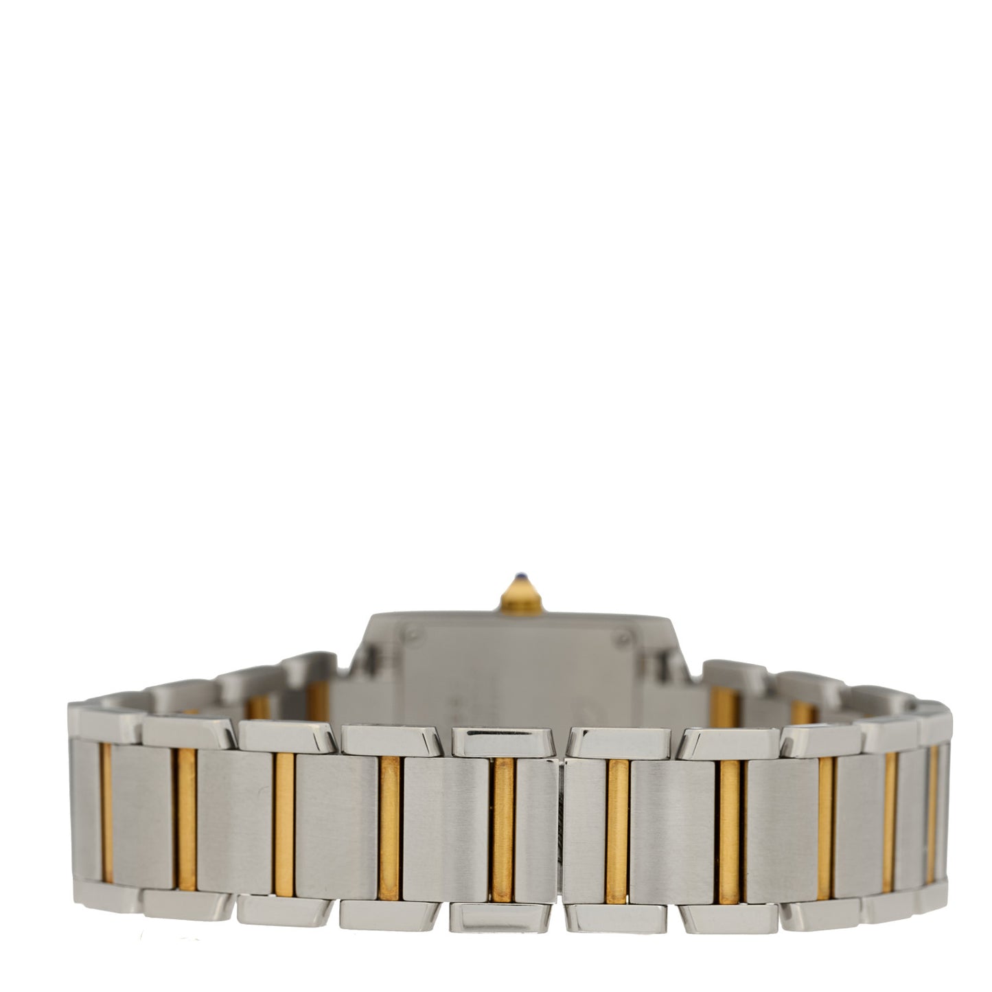 Stainless Steel 18K Yellow Gold 20mm Tank Francaise Quartz Watch
