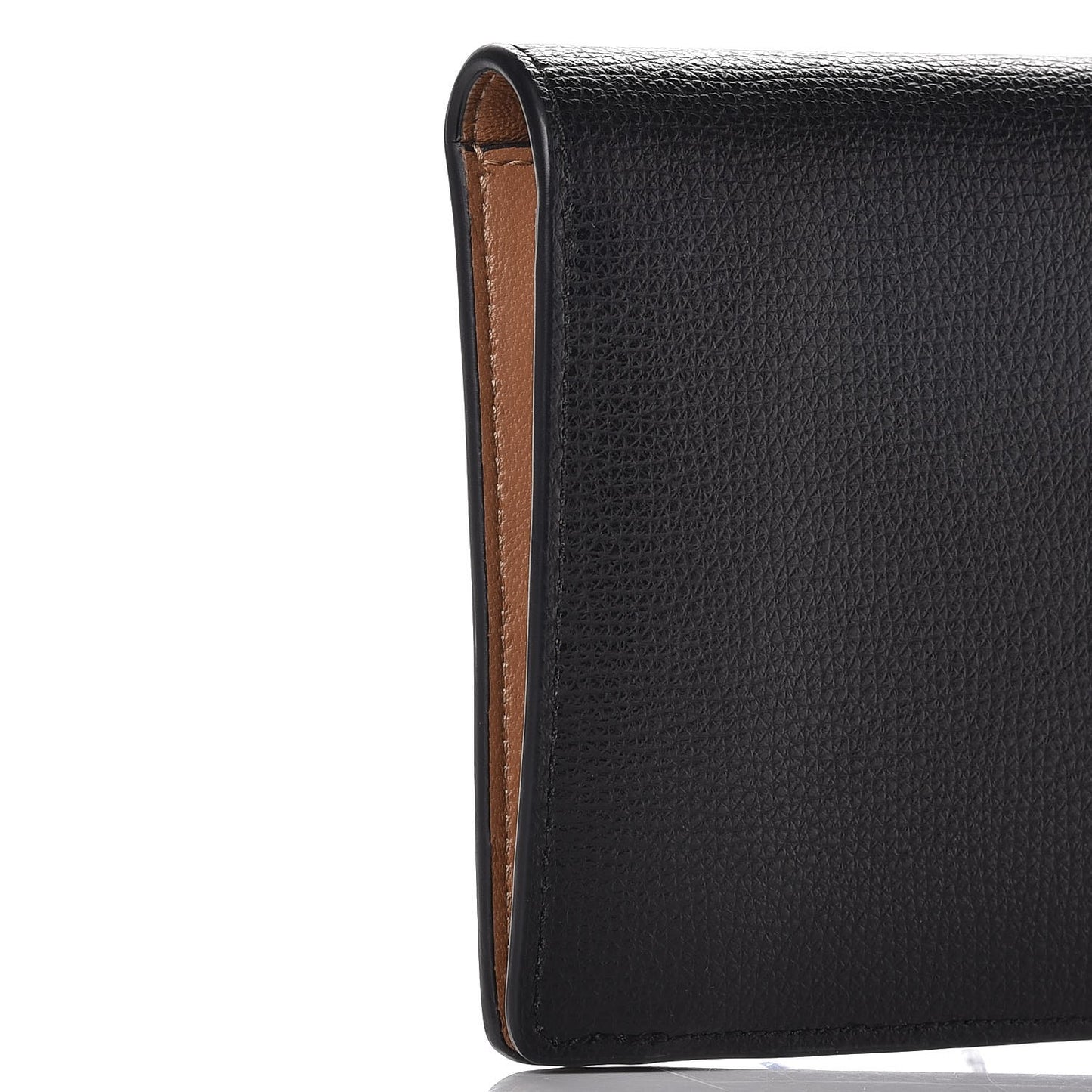Cross Grain Calfskin Tree Long Wallet Black