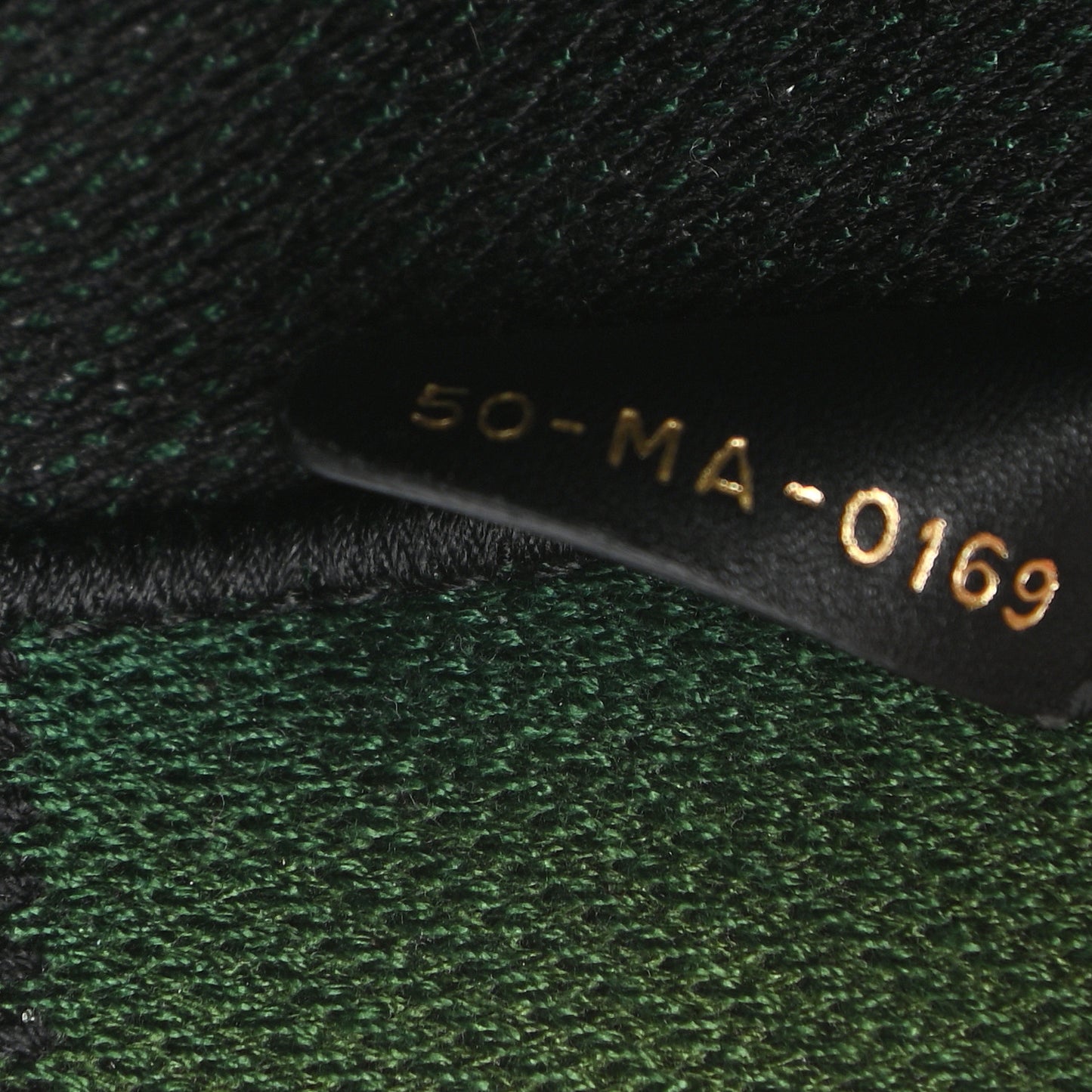 Canvas Embroidered Checkered Book Tote Black Green