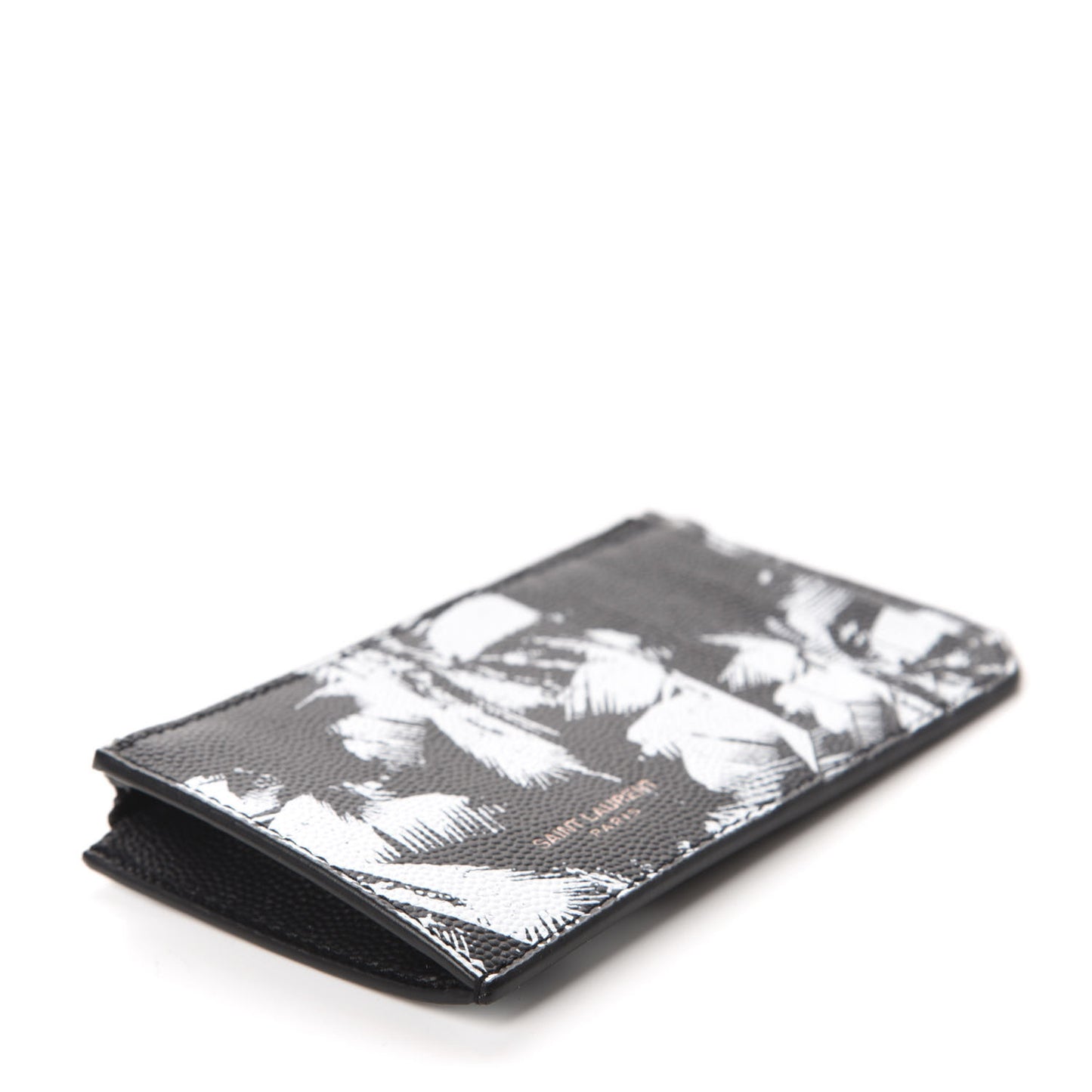 Grain de Poudre Palm Tree 5 Fragments Zip Pouch Card Holder Black