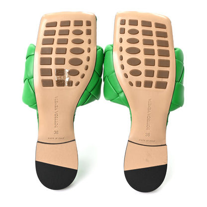 Bottega Veneta Nappa Maxi Intrecciato Lido Flat Sandals 38 Grass 12 of 17