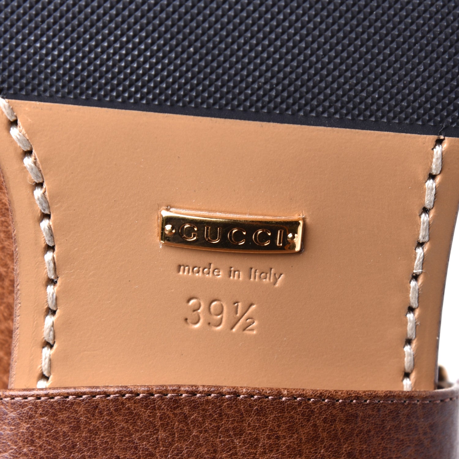 Gucci GG Monogram Calfskin Lola Tall Boots 39.5 Beige Ruggine Cuir 9 of 11