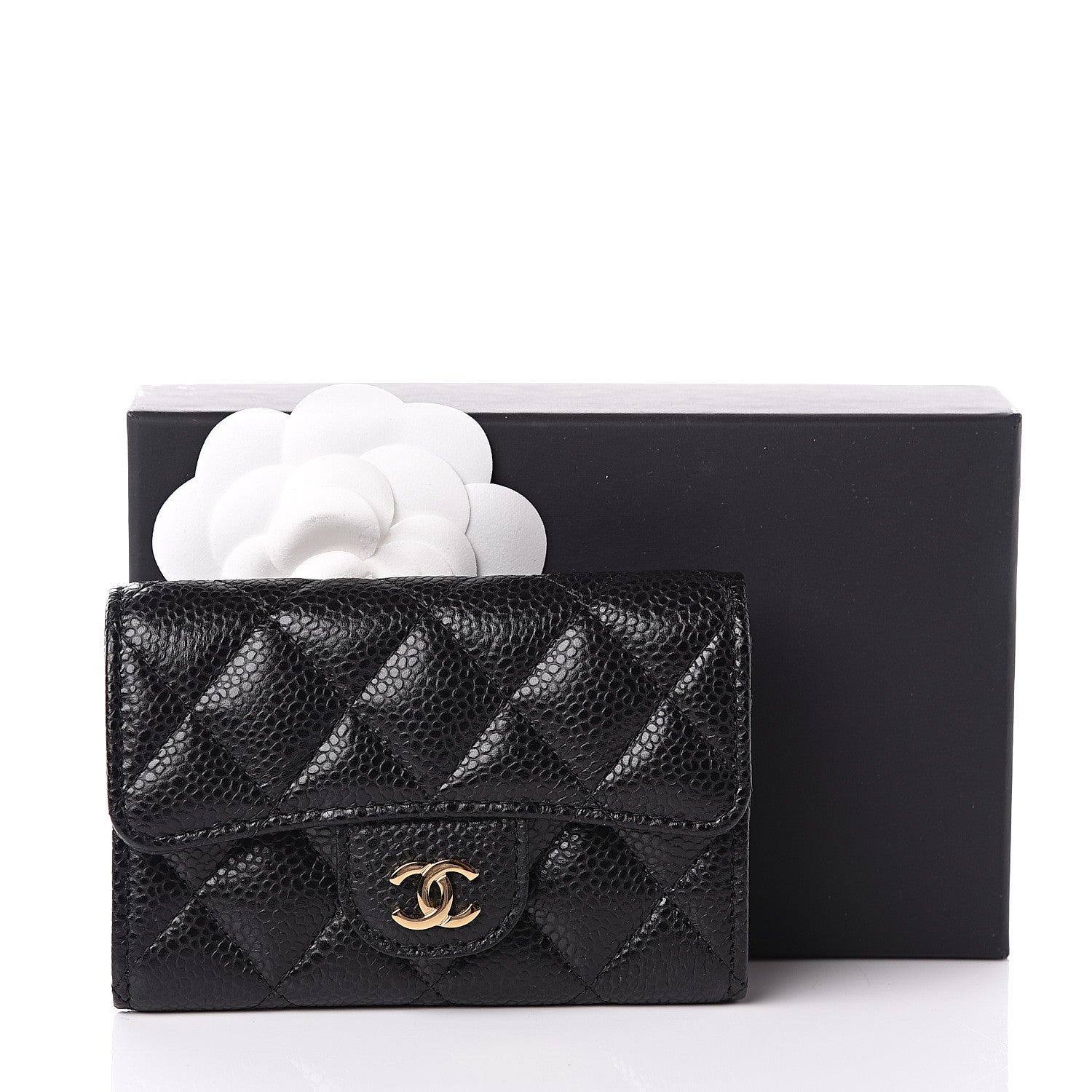Chanel Caviar Quilted Flap Card Holder Black 11 of 11