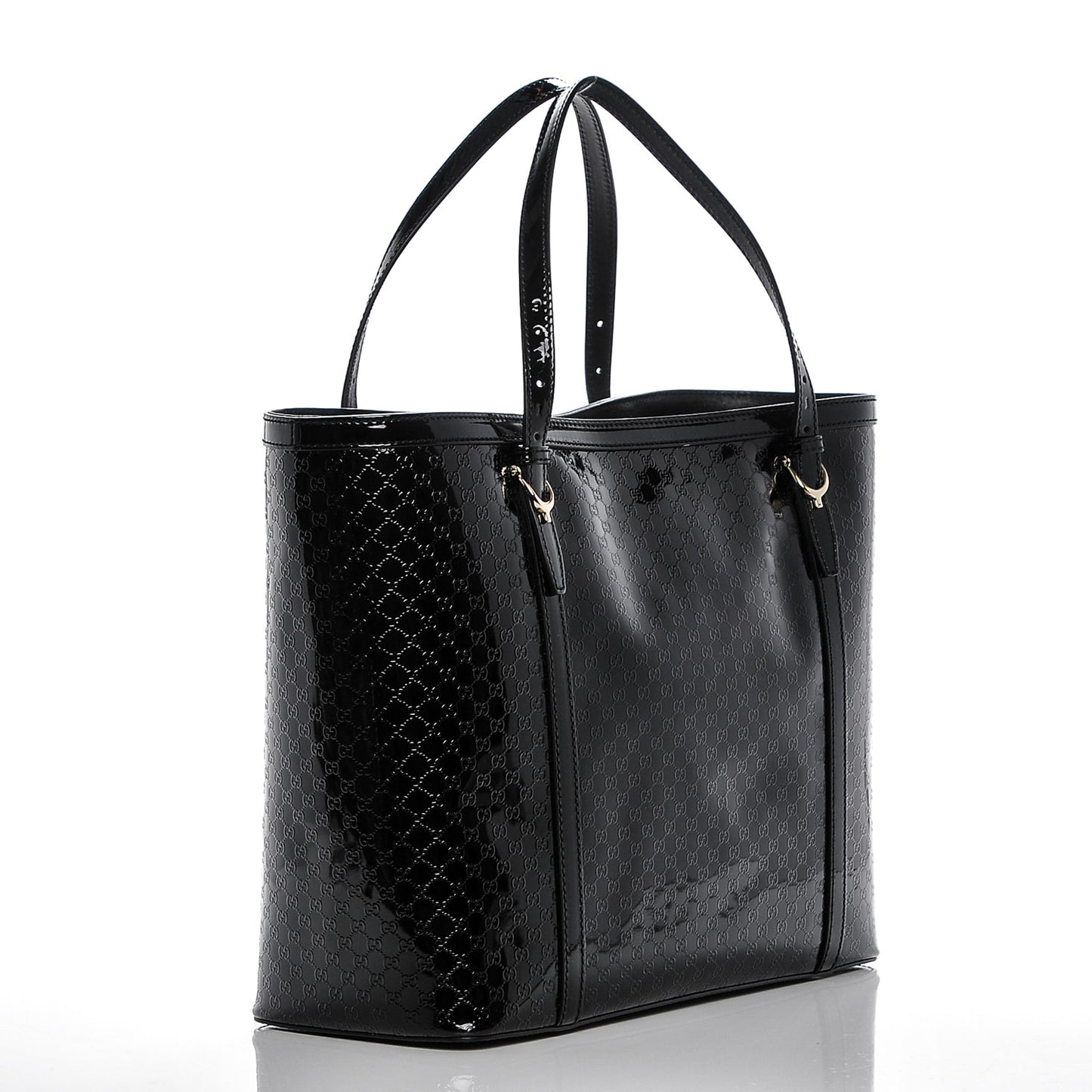 Patent Microguccissima Medium Nice Tote Black