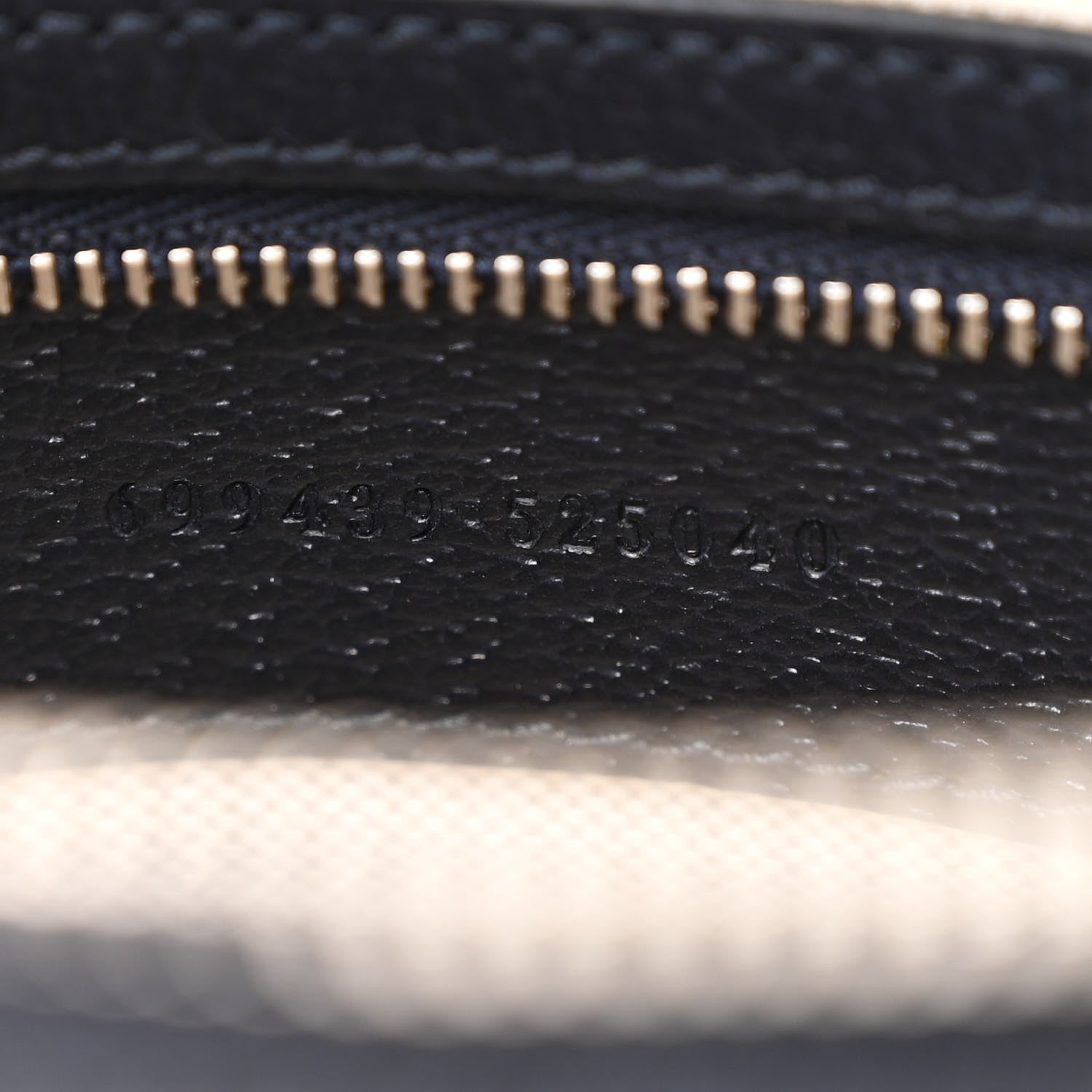 Gucci GG Supreme Monogram Textured Dollar Calfskin Web Ophidia Wristlet Shoulder Bag Black Blue 7 of 10